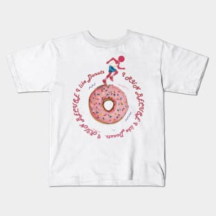 I Run Because I Like Donuts Kids T-Shirt